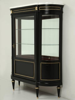 French Louis XVI Style Curio or China Cabinet