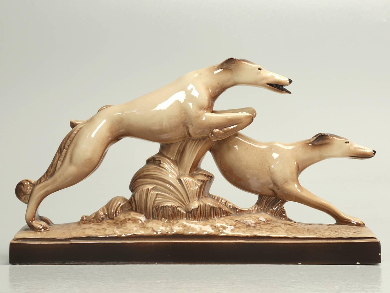 Mid-20th Century Whippets in Motion Sculpture