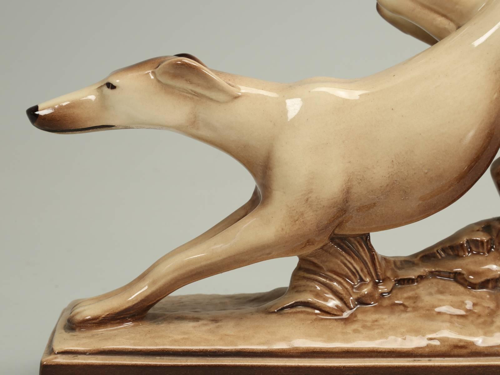 French Whippets in Motion Sculpture