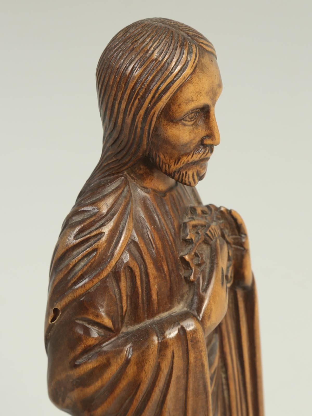 Beautifully carved from wood, is a sculpture of Jesus, signed R. Vergnes, dated 1949.
Signed and dated.