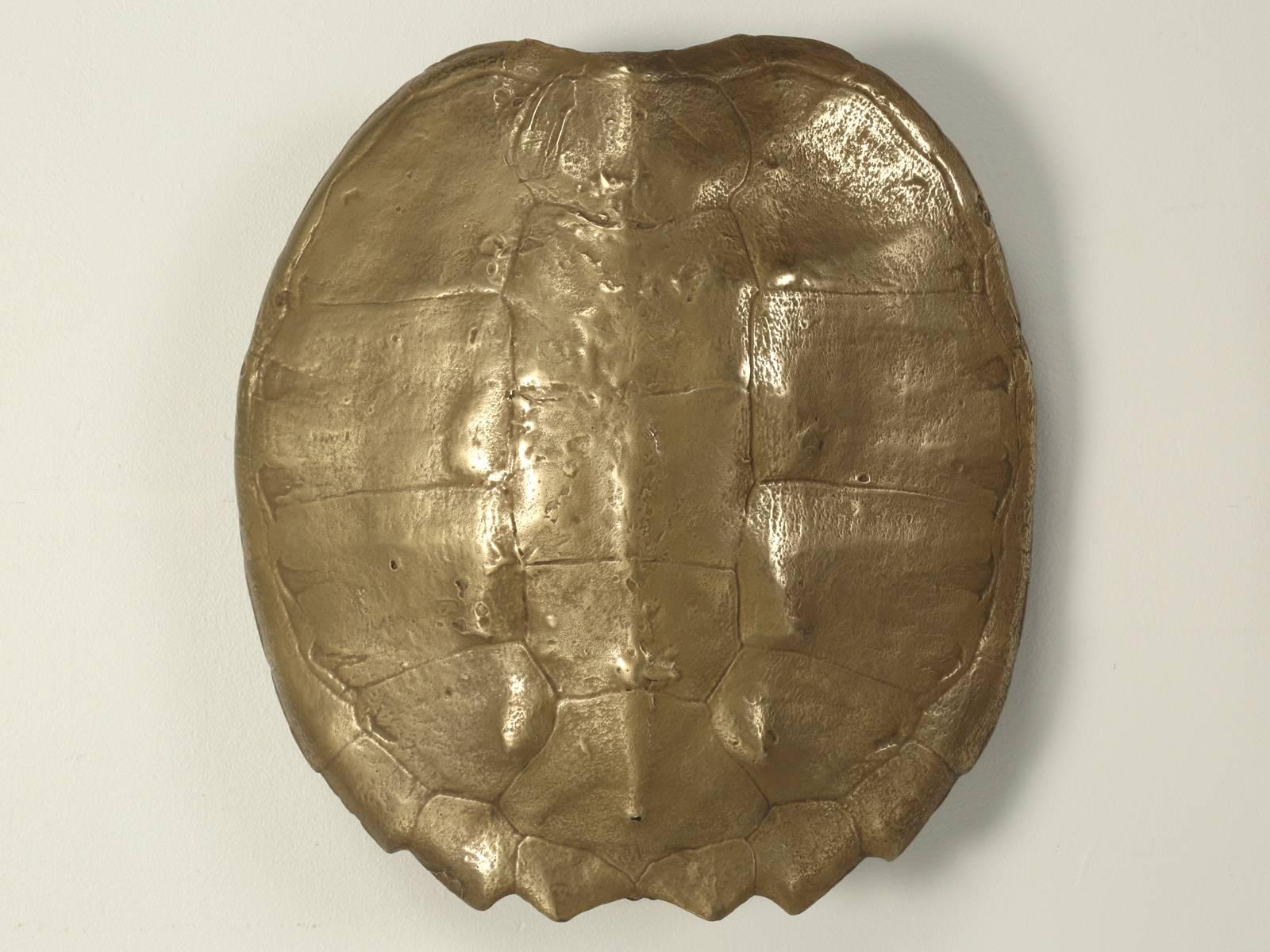 American Pair of Bronzed Faux Turtle Shell Sconces from the 1970s