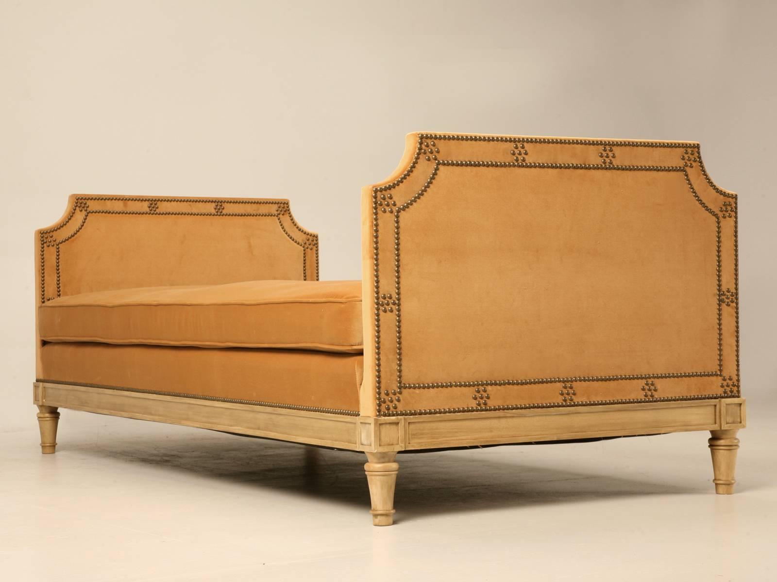 Upholstery Custom Old Plank Upholstered Daybed Made to Order in Our Workshop Any Dimension For Sale