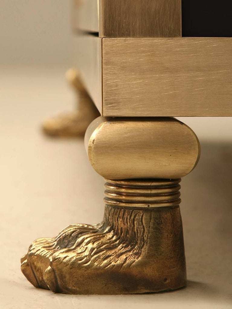 Bronze Bathroom Vanity with Paw Feet For Sale at 1stdibs