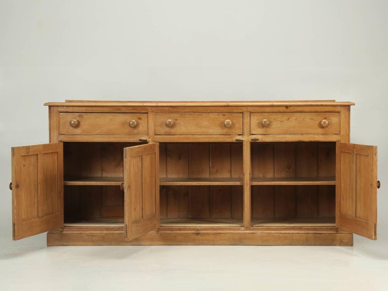 Antique English Pine Buffet, Sideboard or Dresser Base, circa 1900 at
