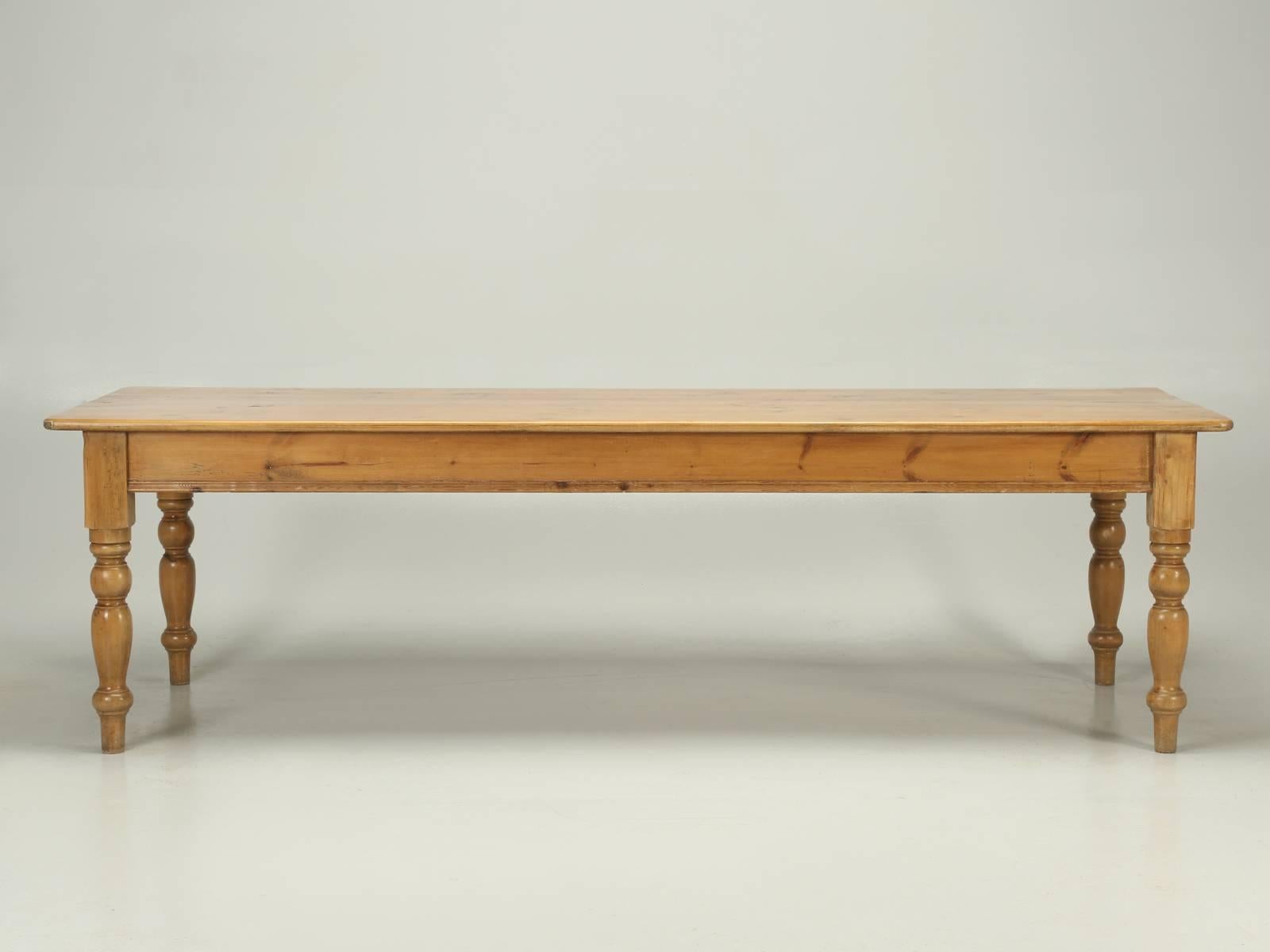 English Pine Farm Table with Drawer 2