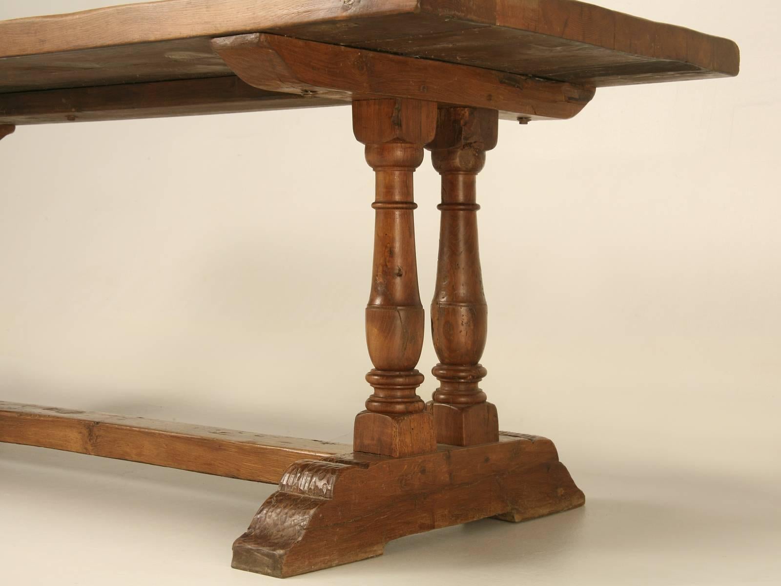 Hand-Crafted Antique French Farm Table Found in a French Monastery Late 1800's