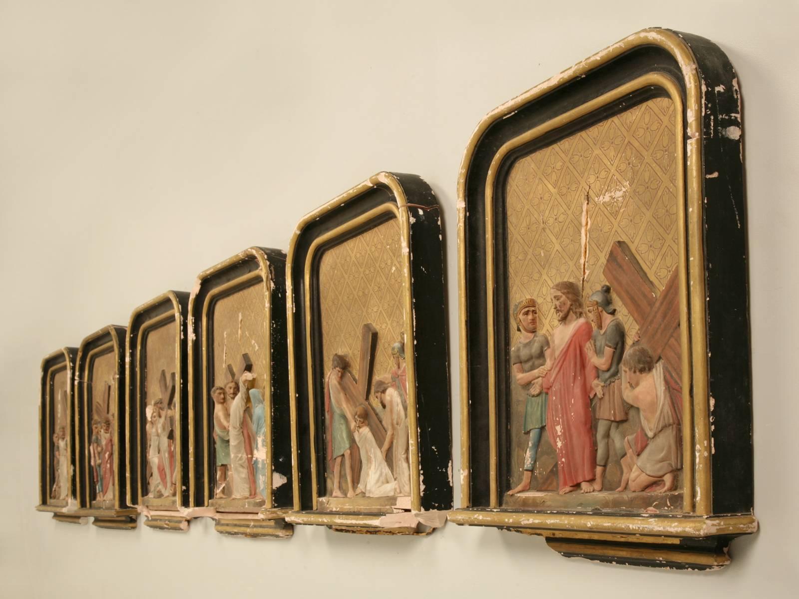 French Antique Stations of the Cross 1