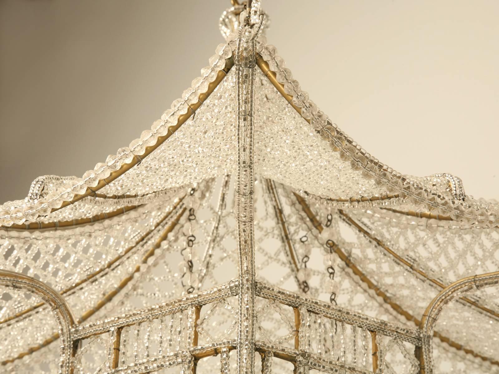 Pagoda Chandelier from France, circa 1940s, in the Style of Bagues 1