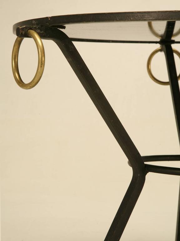 French MidCentury Modern Round Coffee Table at 1stDibs