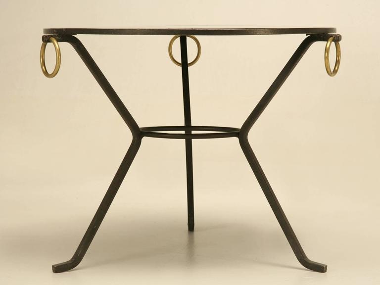 French MidCentury Modern Round Coffee Table at 1stDibs