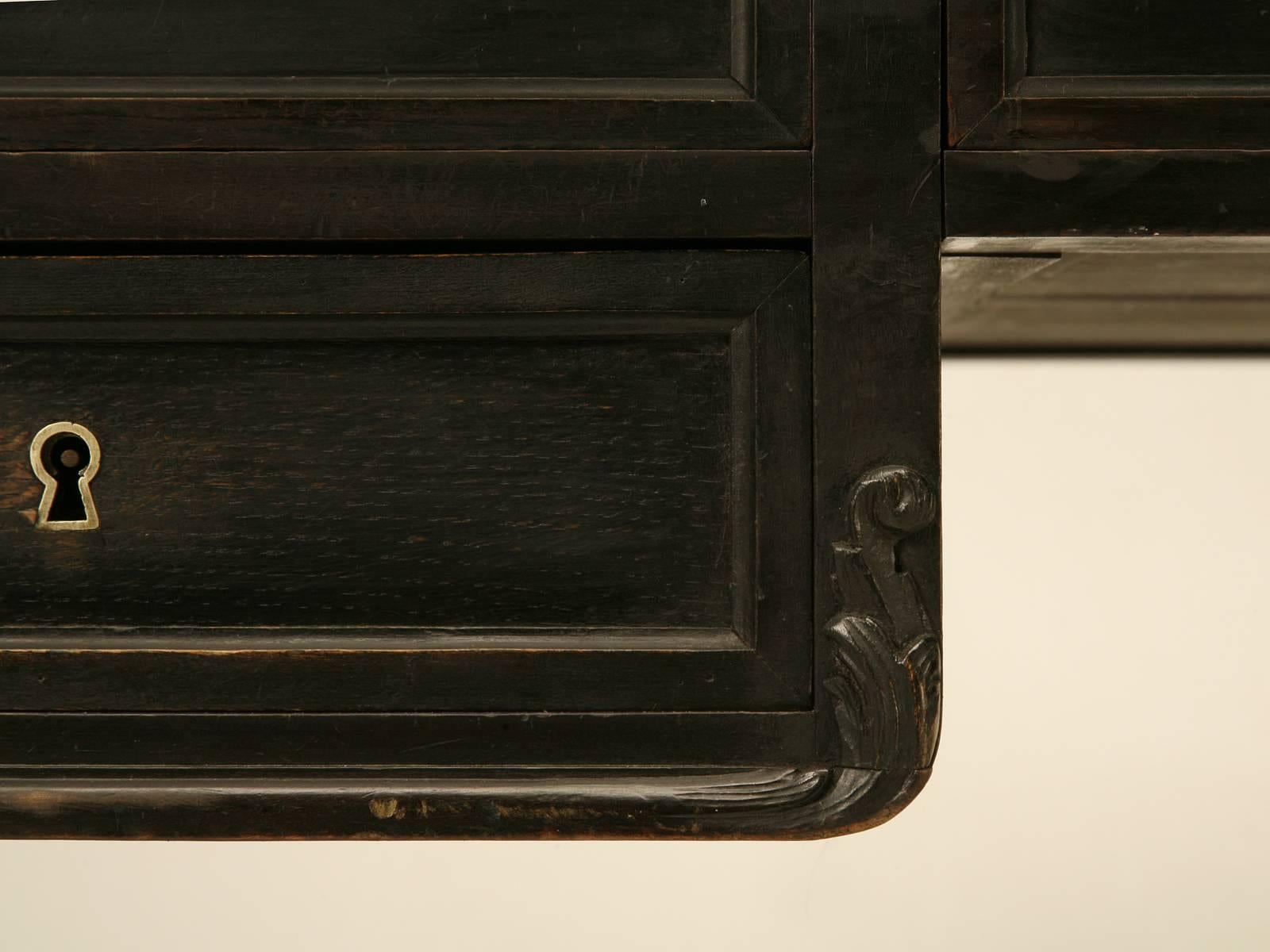 French Louis XV Style Original Ebonized Desk 3