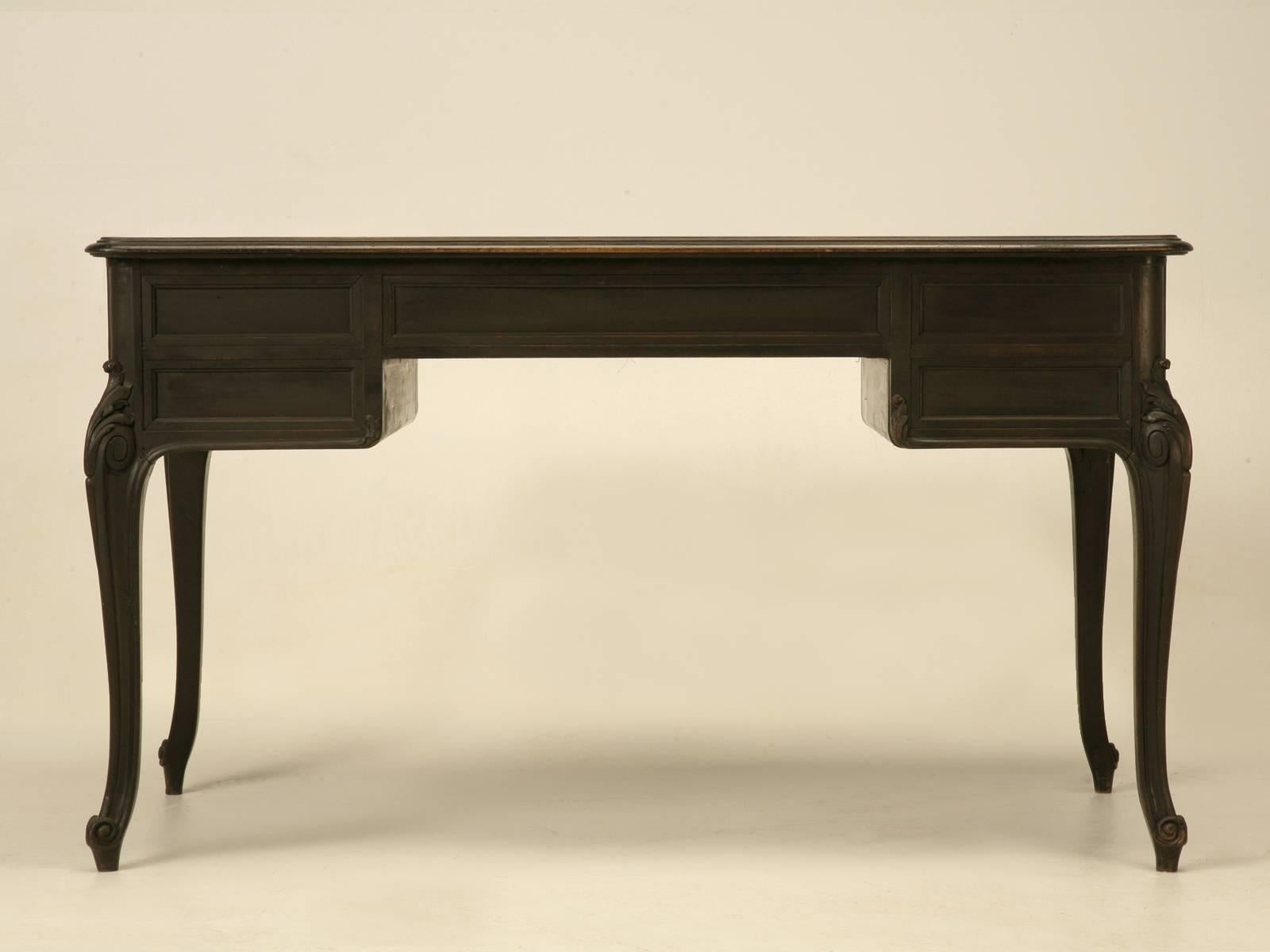 French Louis XV Style Original Ebonized Desk 5