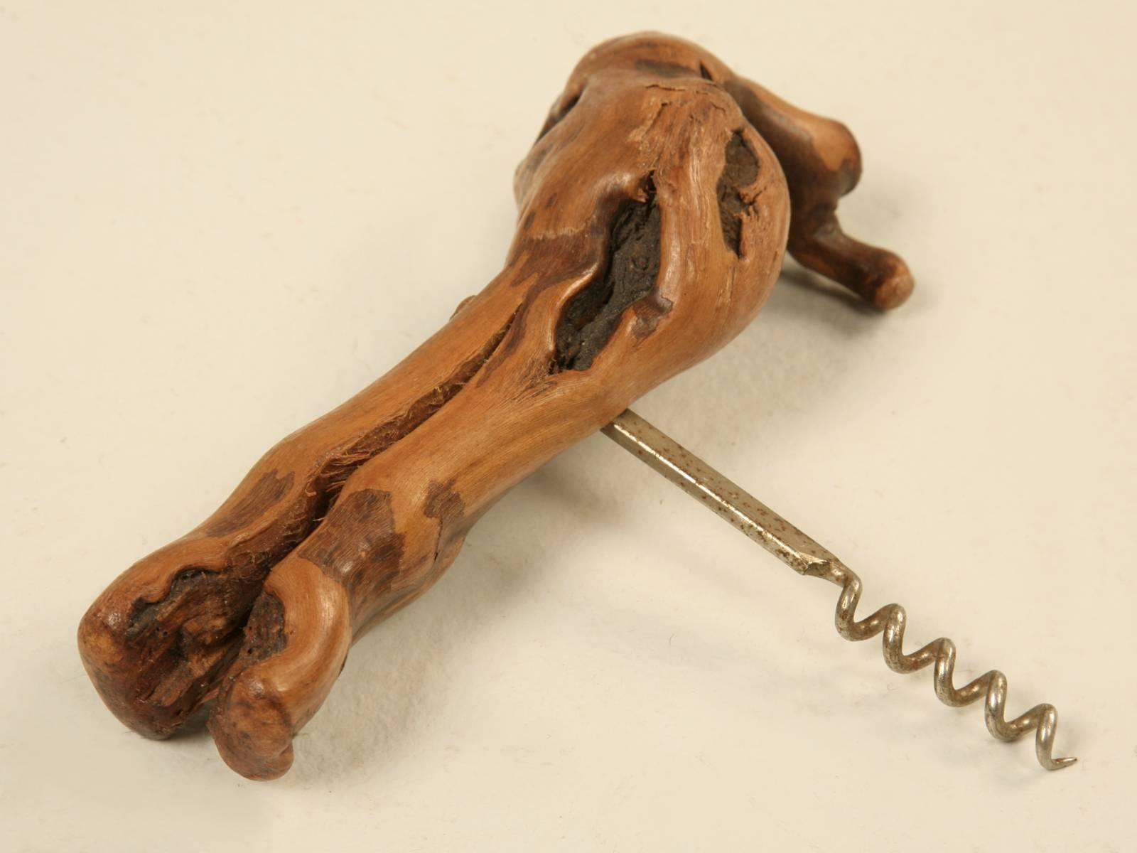 Old French corkscrew fabricated from a grapevine and what could possibly be more appropriate?