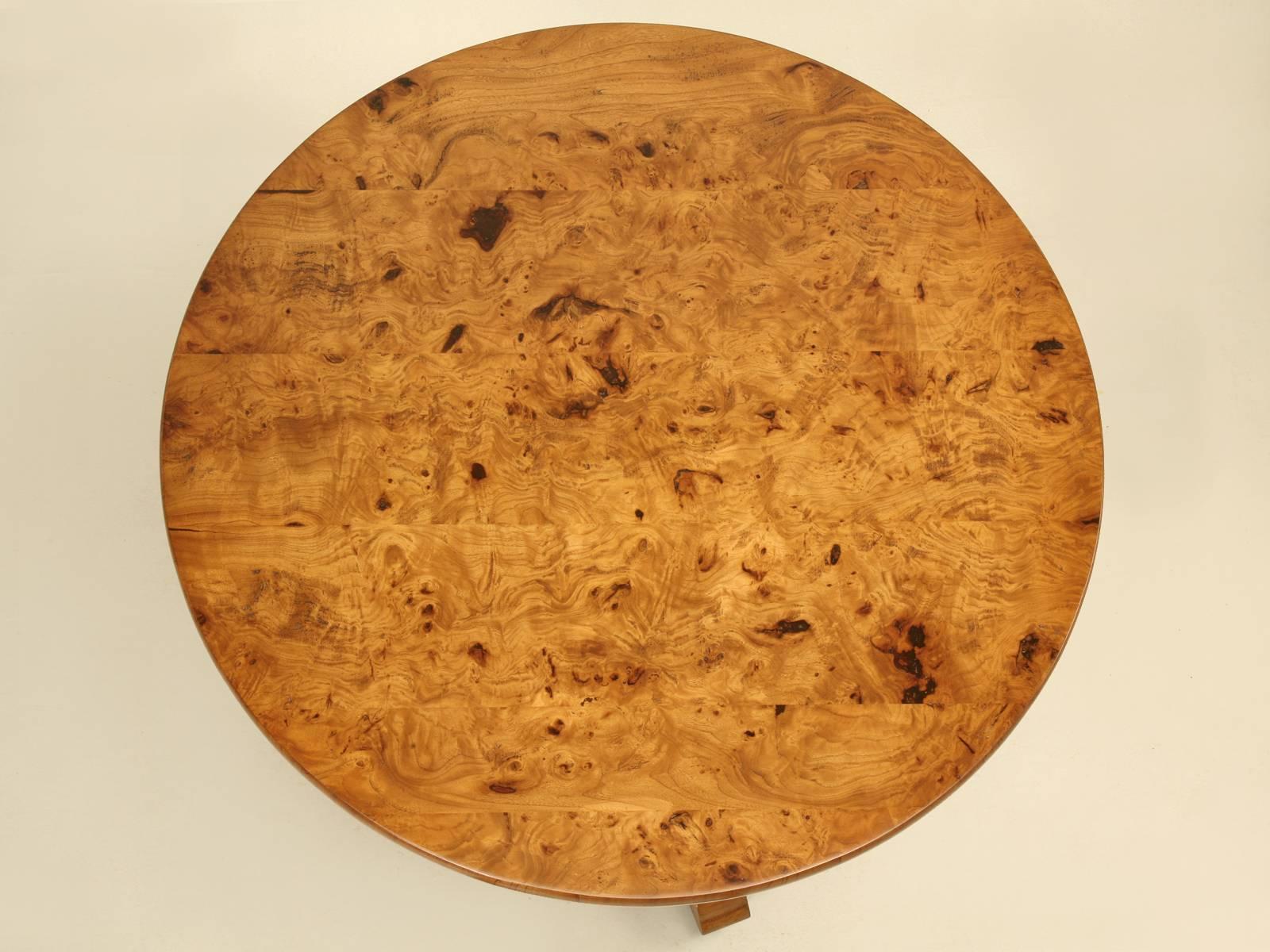 This is a perfect example of how you just cannot beat Mother Nature. The burl elmwood top is almost mesmerizing in its pure natural beauty and the longer you look, the more you fall in love with the intricate burling of the elm. Probably made in the