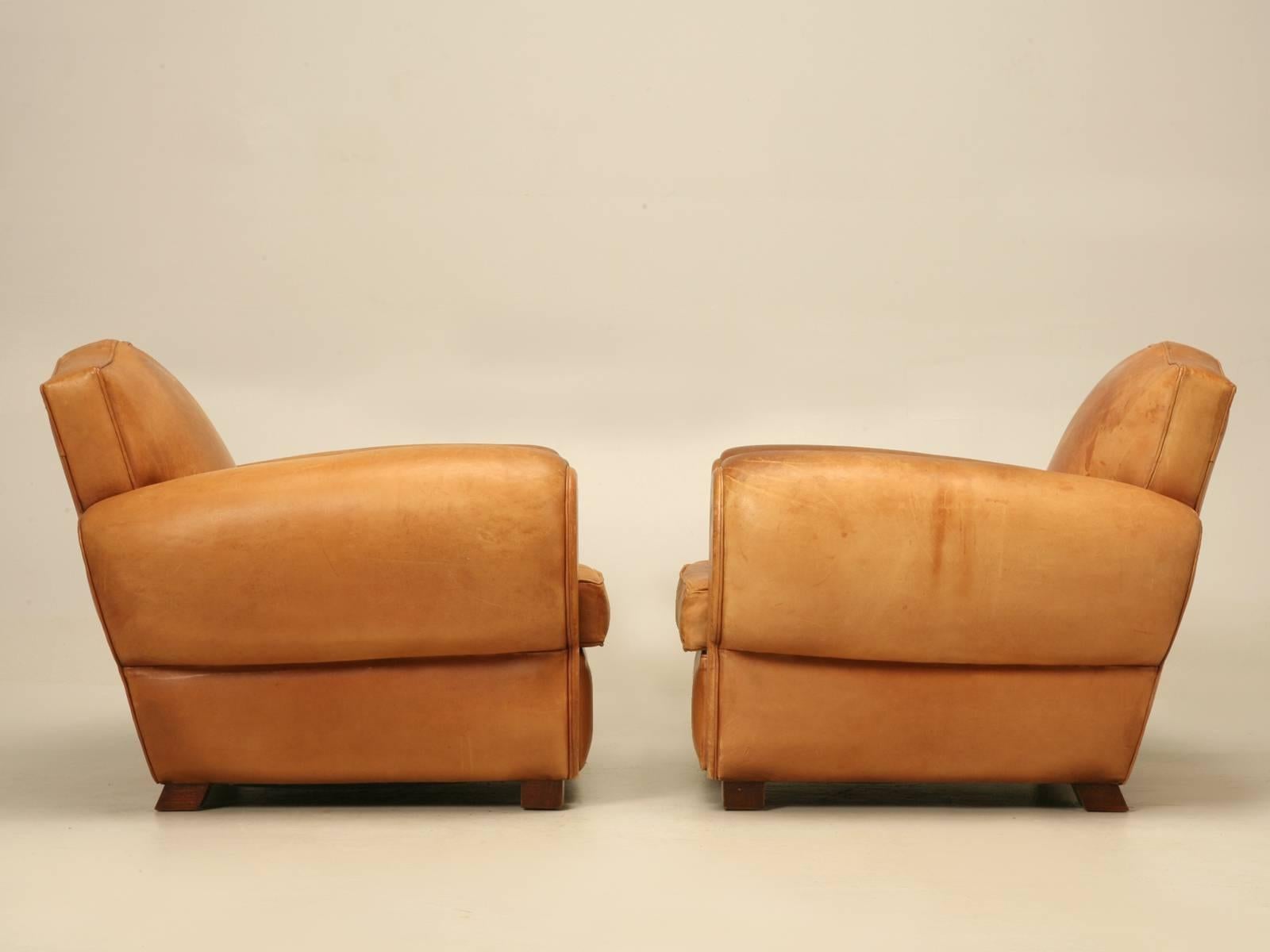 French Leather Club Chairs 4