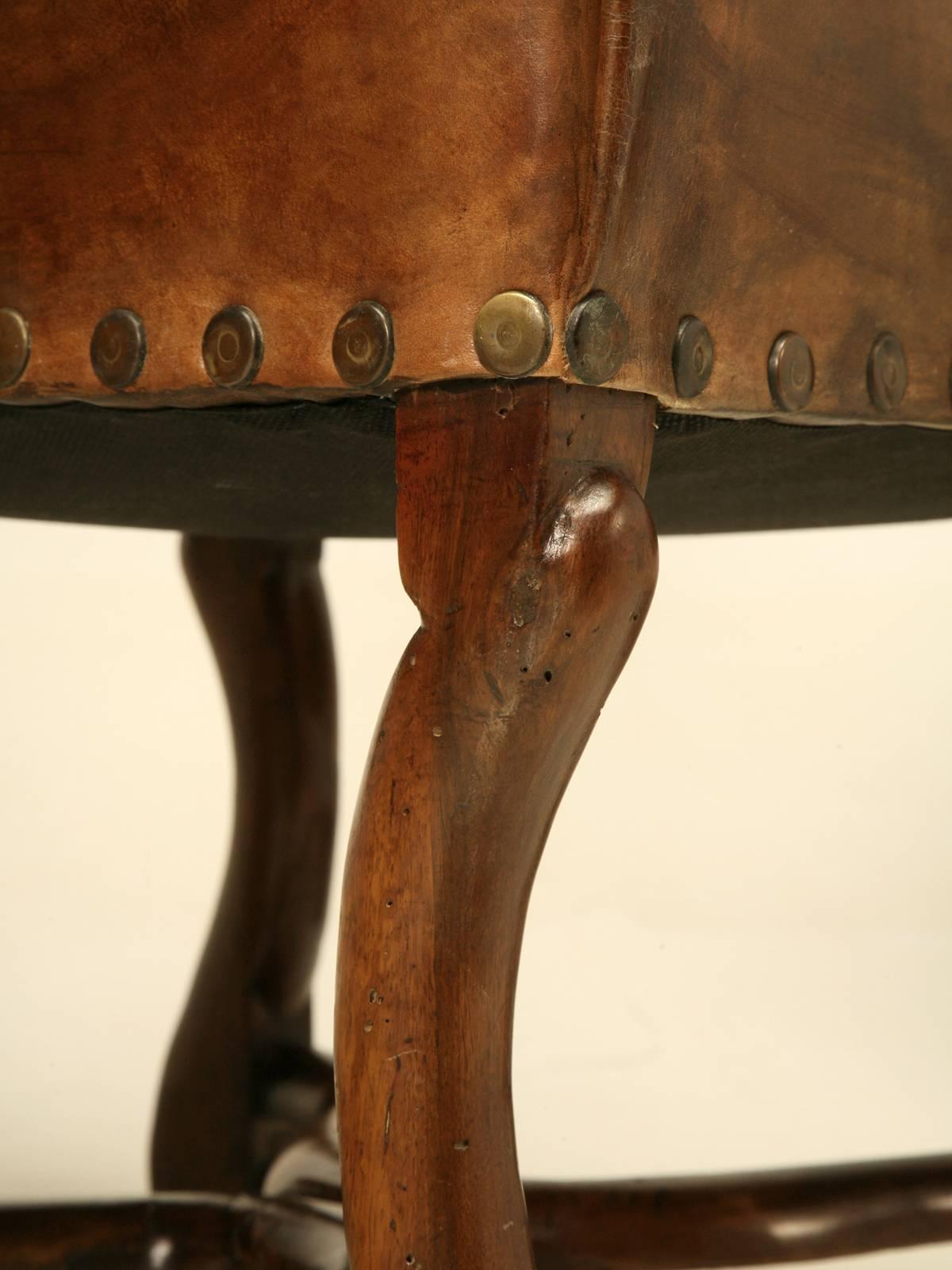 French Leather Dining Chairs, circa 1750 2