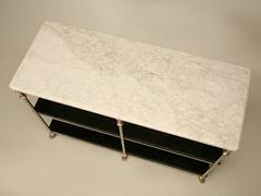 French Industrial Style Kitchen Island, Stainless Steel and Bronze with Paw Feet