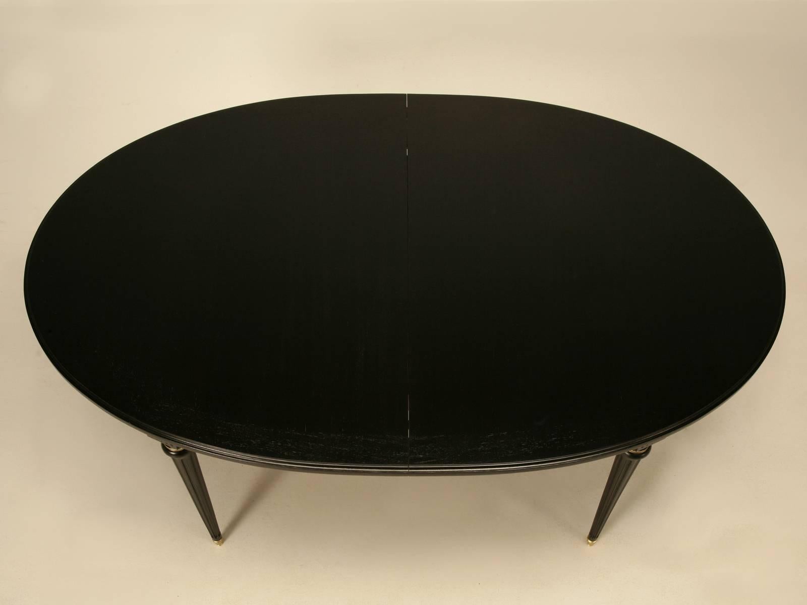 Jansen Inspired French, Louis XVI Style Ebonized Dining Table In Excellent Condition In Chicago, IL