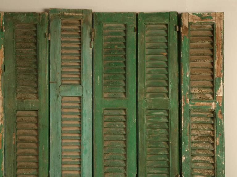 French Shutters in Original Paint at 1stDibs