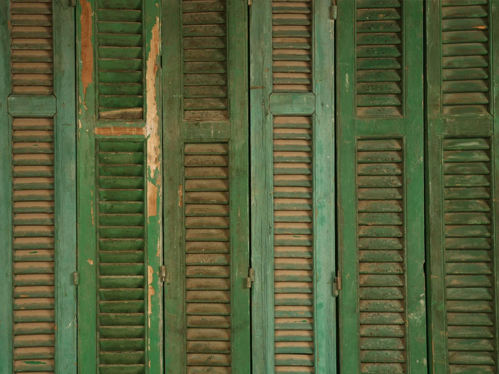 Country French Shutters in Original Paint