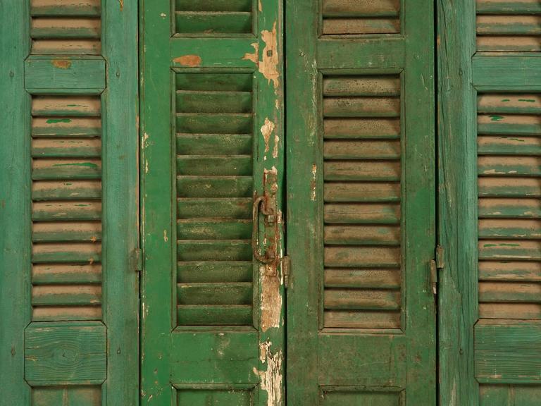 French Shutters in Original Paint at 1stDibs