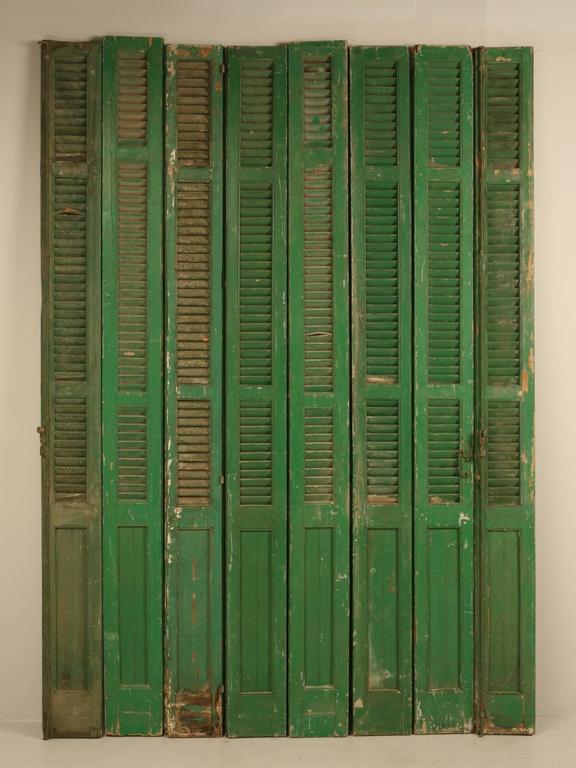 French Shutters in Original Paint at 1stDibs