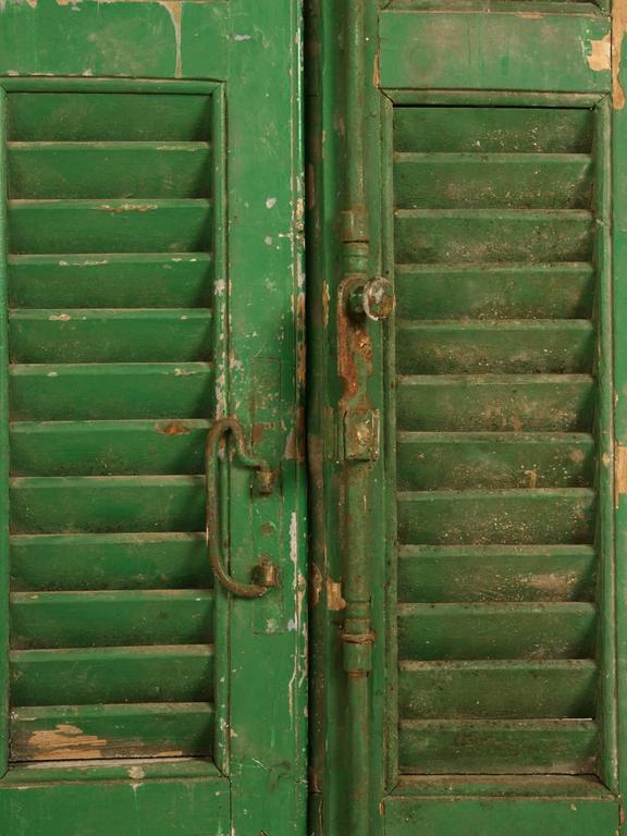 French Shutters in Original Paint at 1stDibs