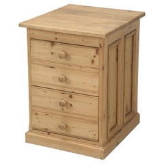 Country English Scrubbed Pine Hanging File Cabinet 2-Drawer Reclaimed Materials.