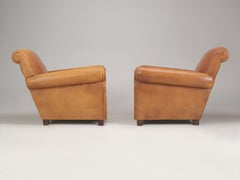 Pair of Leather Club Chairs