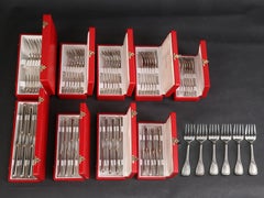 Vintage Cartier La Maison Du Prince Trinity Silver Plated Flatware 60 Pieces