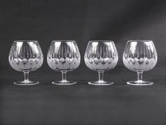 Cartier Set of 4 "La Maison du Shogun" Crystal Brandy Snifters (Cognac Glasses)