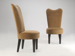 Juego de dos sillas de mohair de calidad, de estilo «Mid-Century Modern» y «Hollywood Regency», de los años 60