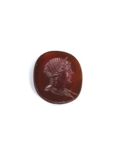 Ancient Roman Intaglio from 1st-2nd Century AD Carved Carnelian Stone