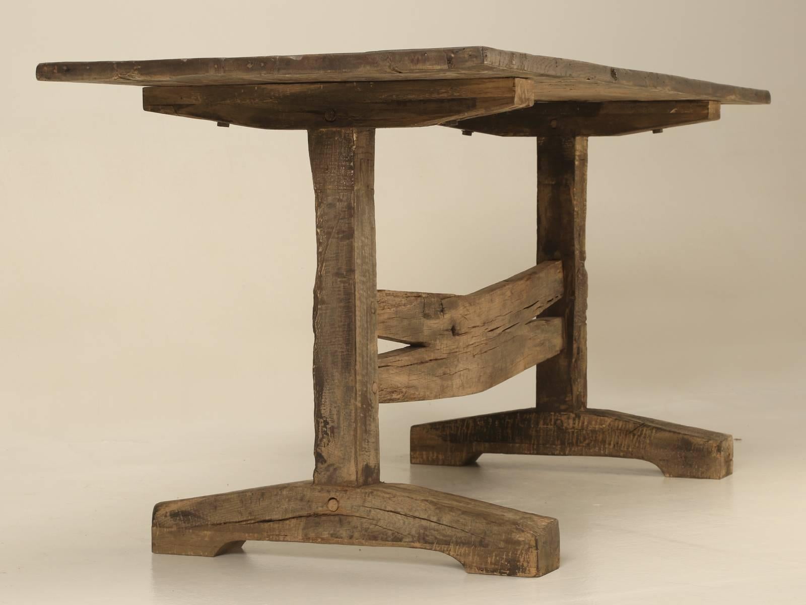 Mid-19th Century Antique French Trestle Dining or Kitchen Table, circa 1800s
