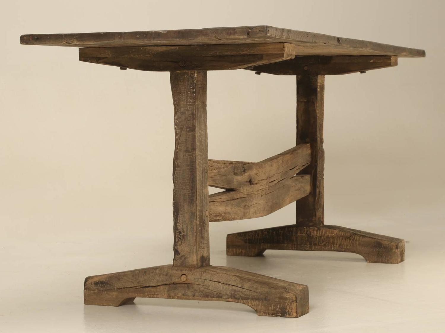 Antique French Trestle Dining or Kitchen Table circa