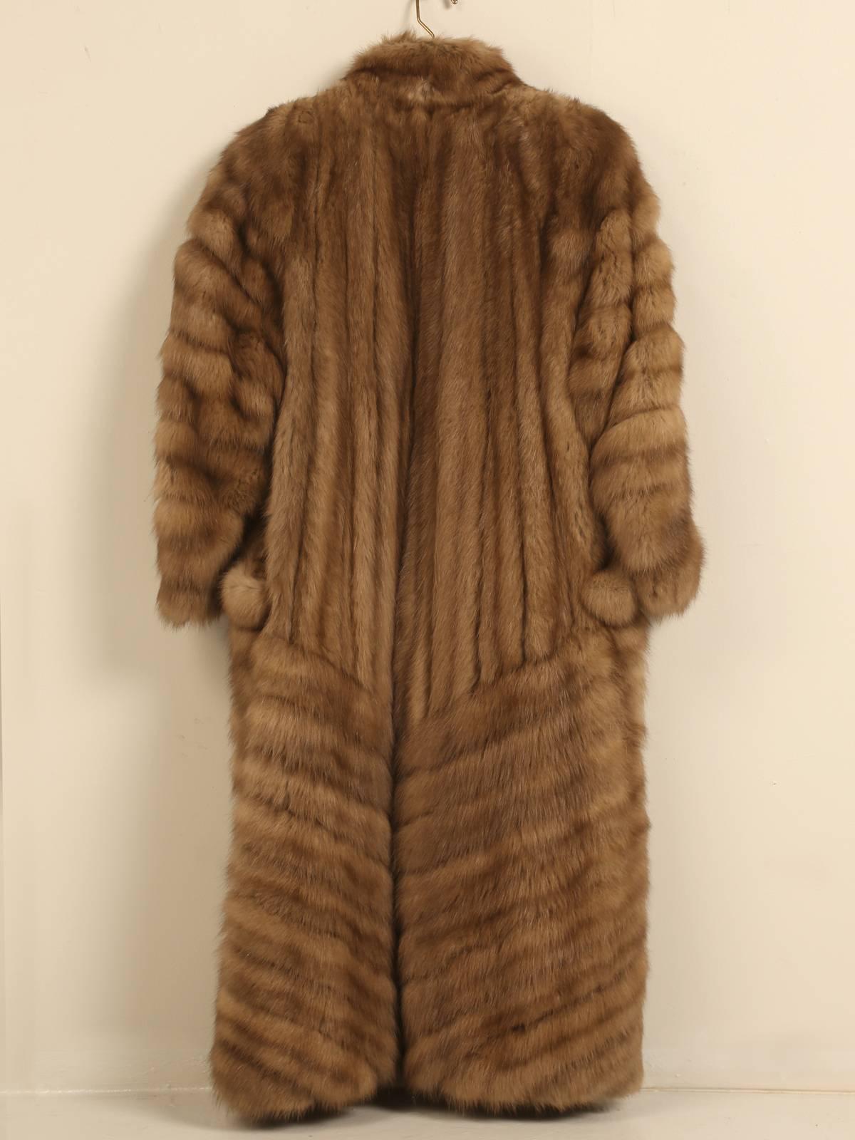 Hand-Crafted Bob Mackie Sable Fur Coat Very Nice All original Condition For Sale