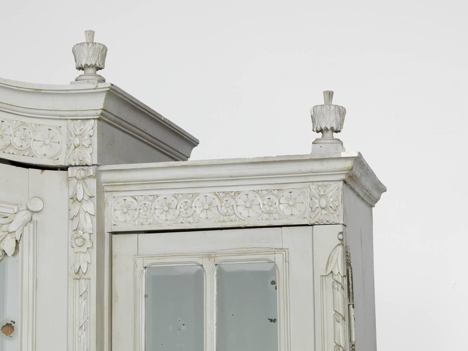 20th Century Antique French Armoire in Original Paint