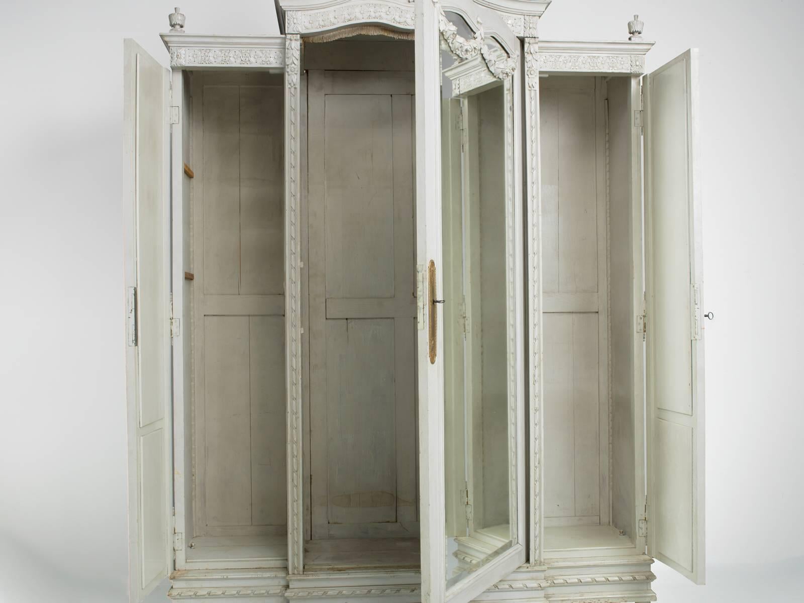 Antique French Armoire in Original Paint 3
