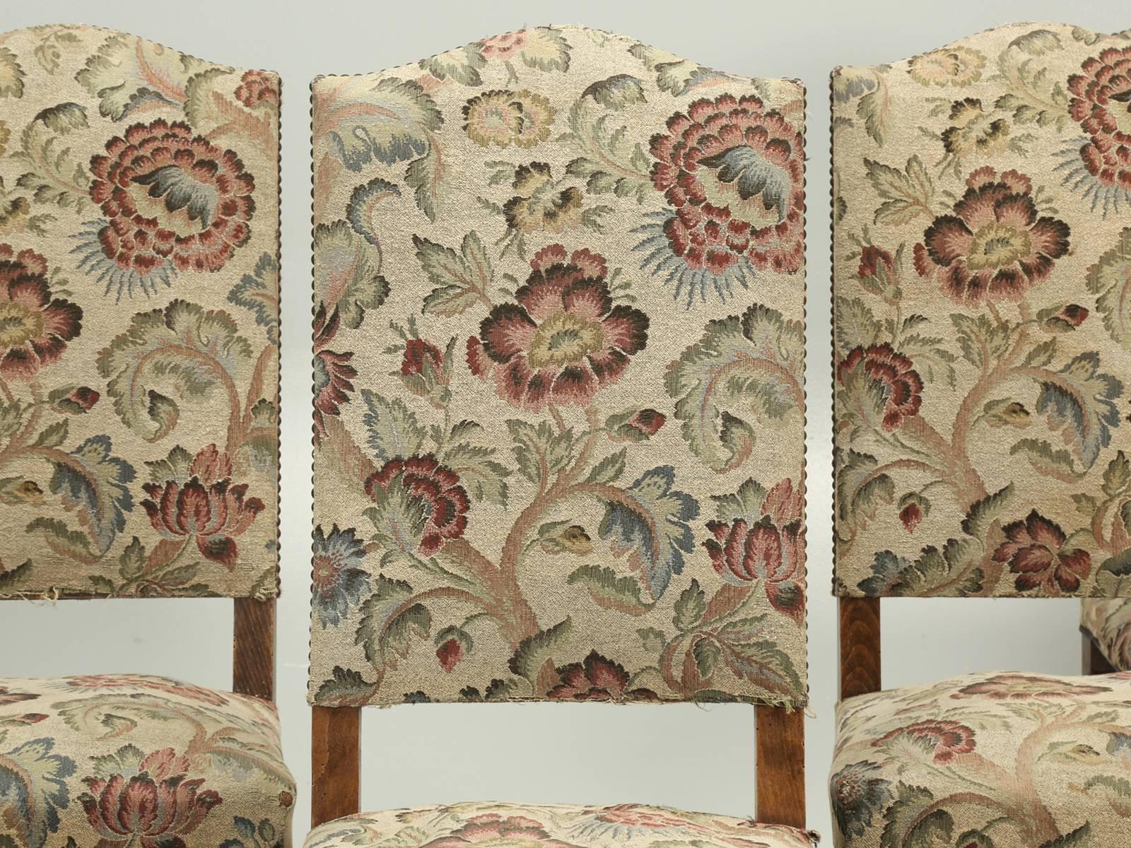Louis XIII Vintage Set of Six French Dining Chairs