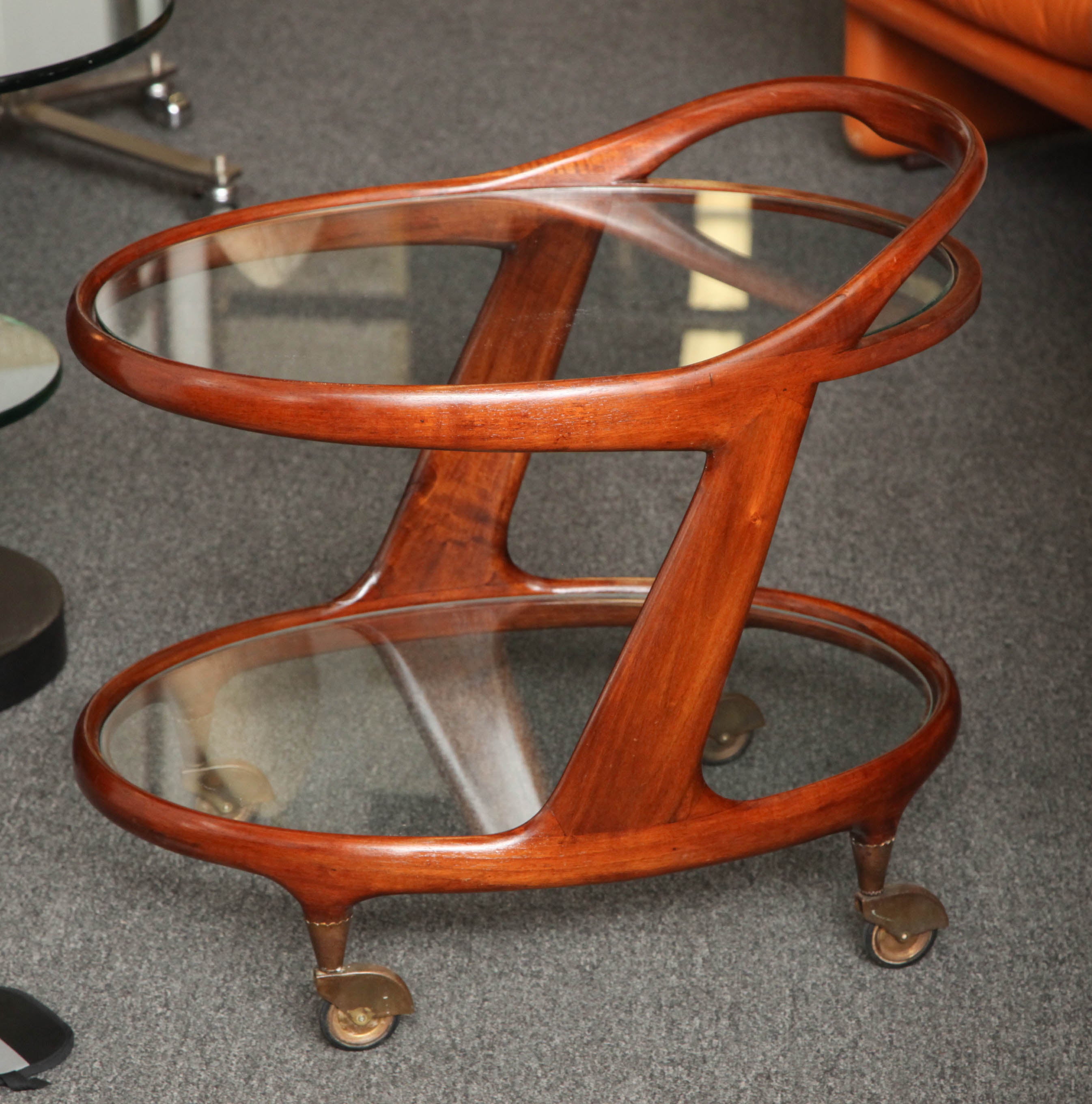 Bar Cart by Cesare Lacca made in Italy in 1950 For Sale