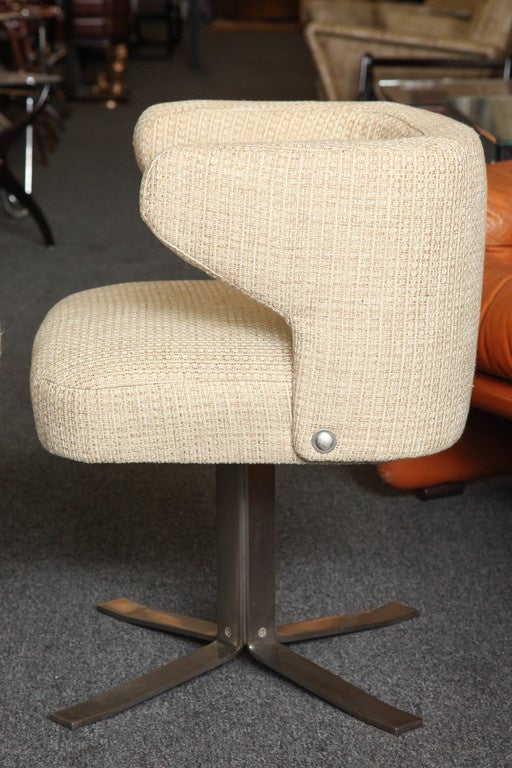 Mid-20th Century Pr of Swivel Chairs Designed by Gianni Moscatelli