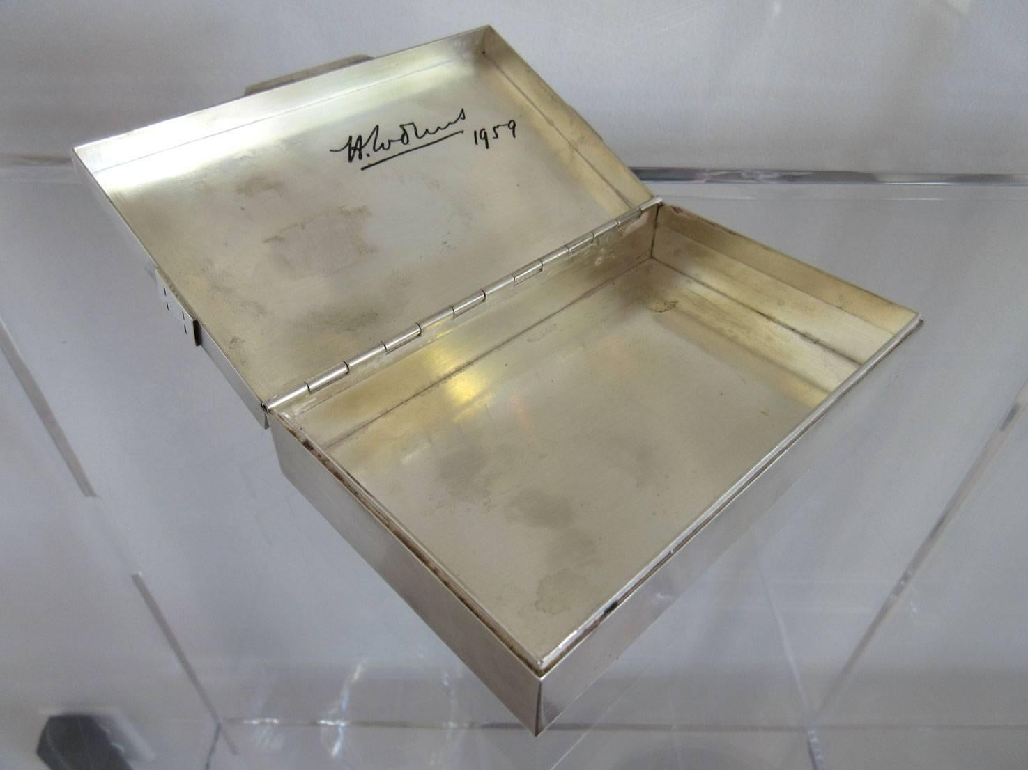 Mid-20th Century Vintage Maria Pergay Silver Plated Buckle Box