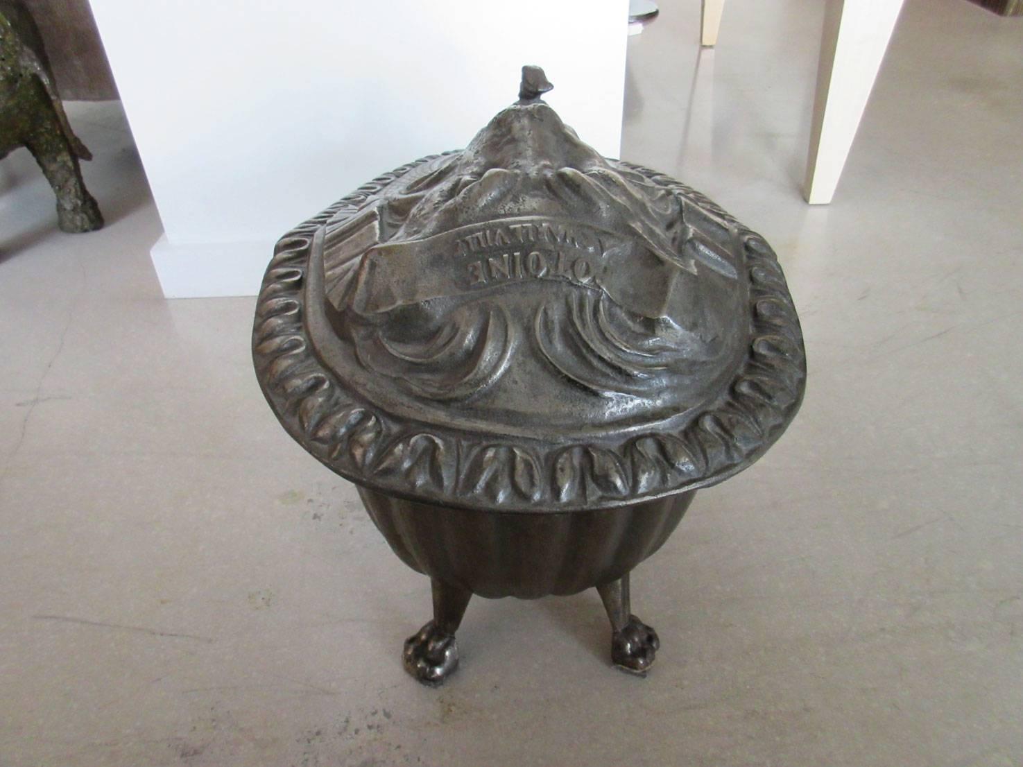 19th Century French Cast Iron Coal Scuttle 4