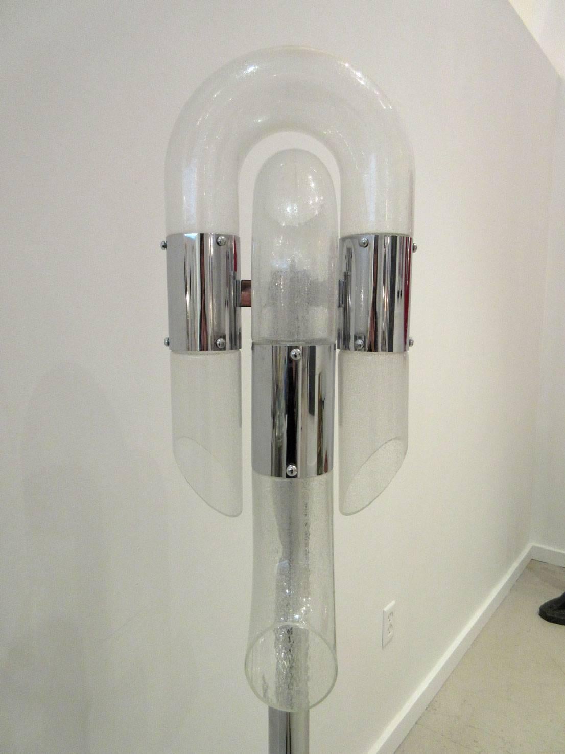 Mid-Century Modern Murano Glass Floor Lamp by Carlo Nason