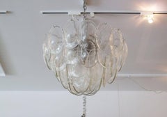 Large Murano Glass Turtle-Back Chandelier by Vistosi