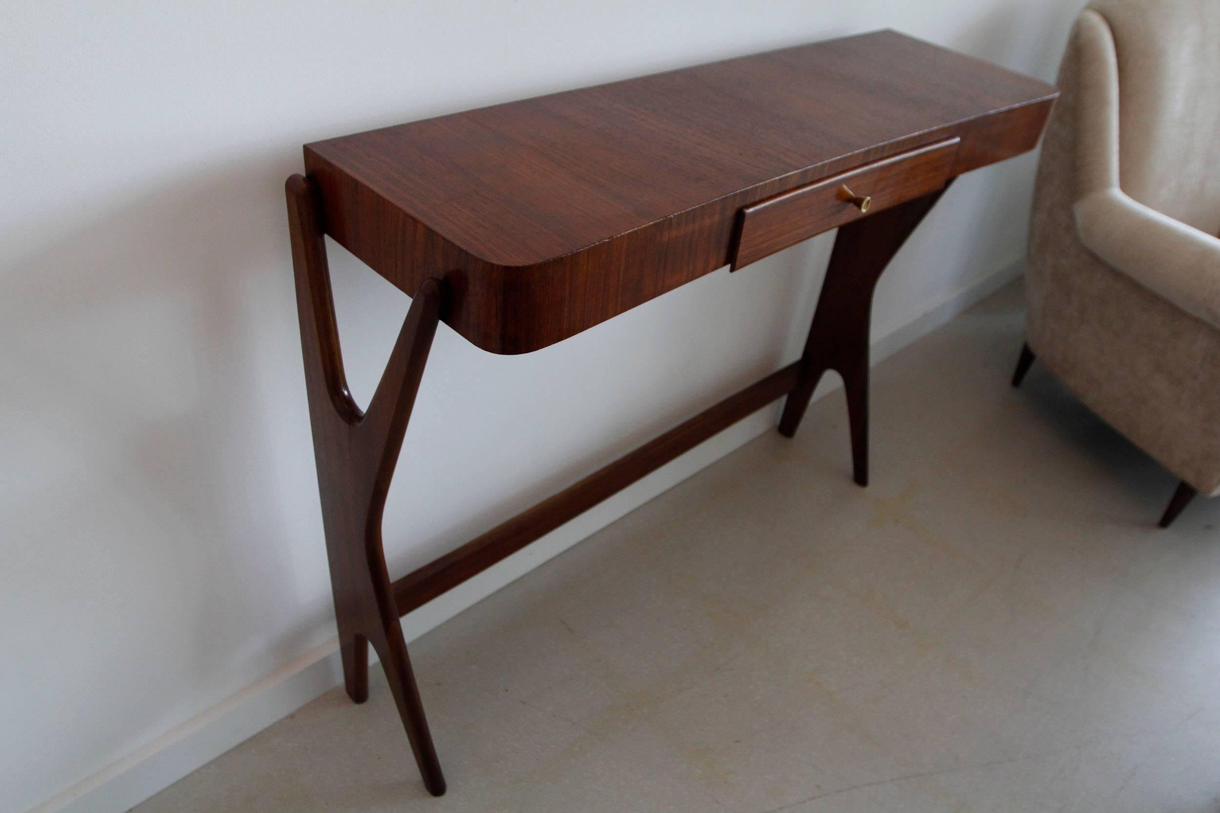 Mid-Century Modern Italian Wooden Console For Sale 3