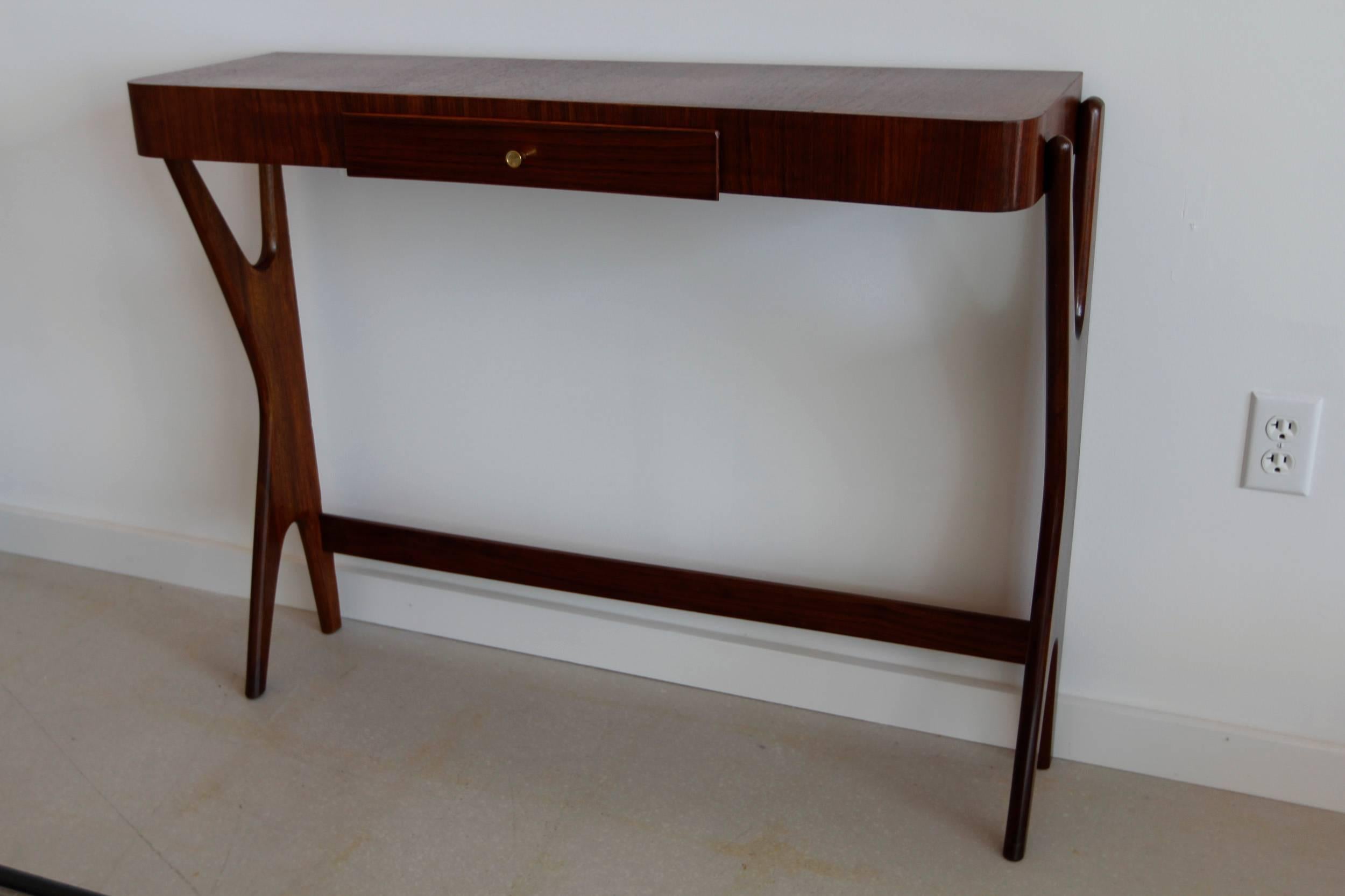 Mid-Century Modern Italian Wooden Console For Sale 5