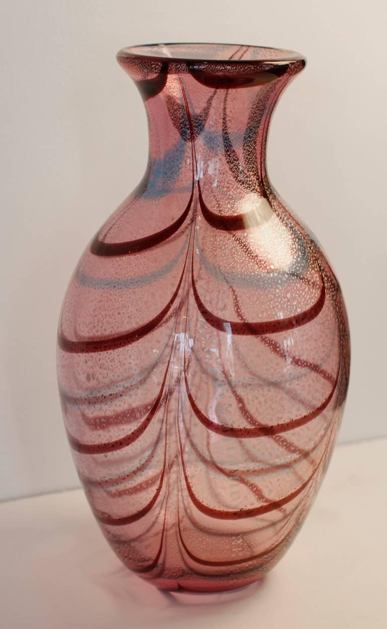 Large Purple Murano Vase For Sale at 1stdibs