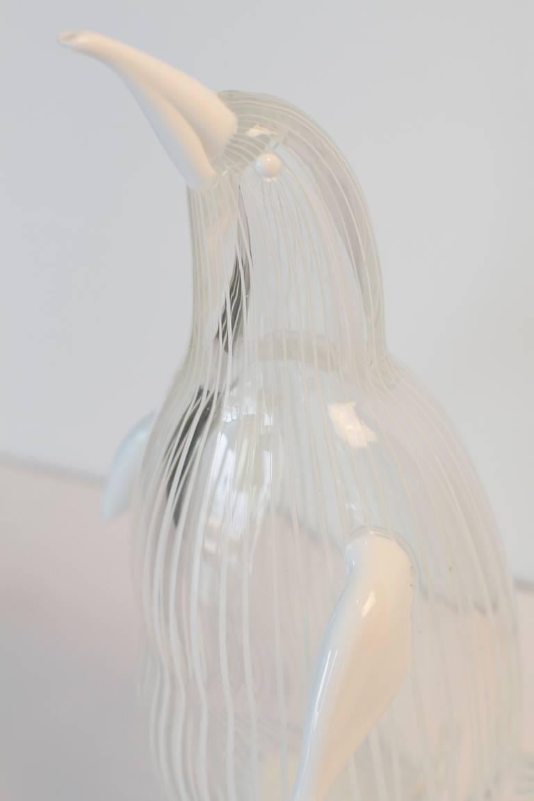 Italian Licio Zanetti Signed Murano Glass Penguin For Sale