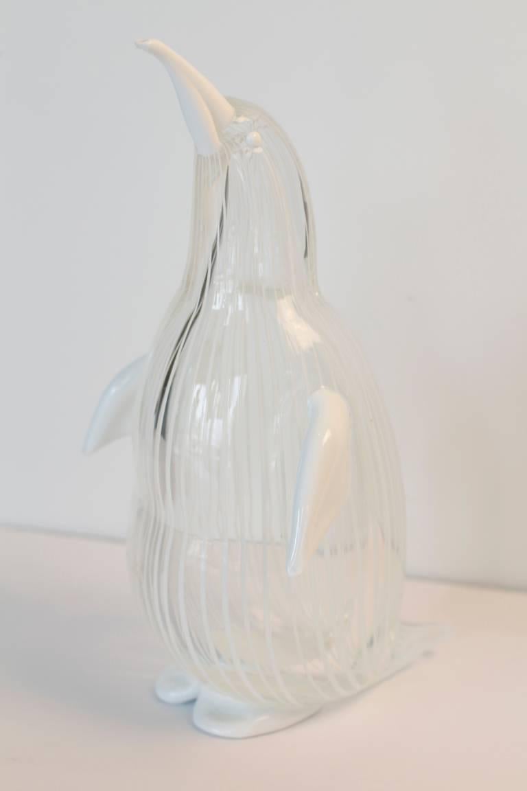 Licio Zanetti Signed Murano Glass Penguin For Sale 1